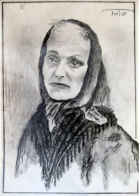 Osvaldo Bot - Ritratto della nonna - 1925